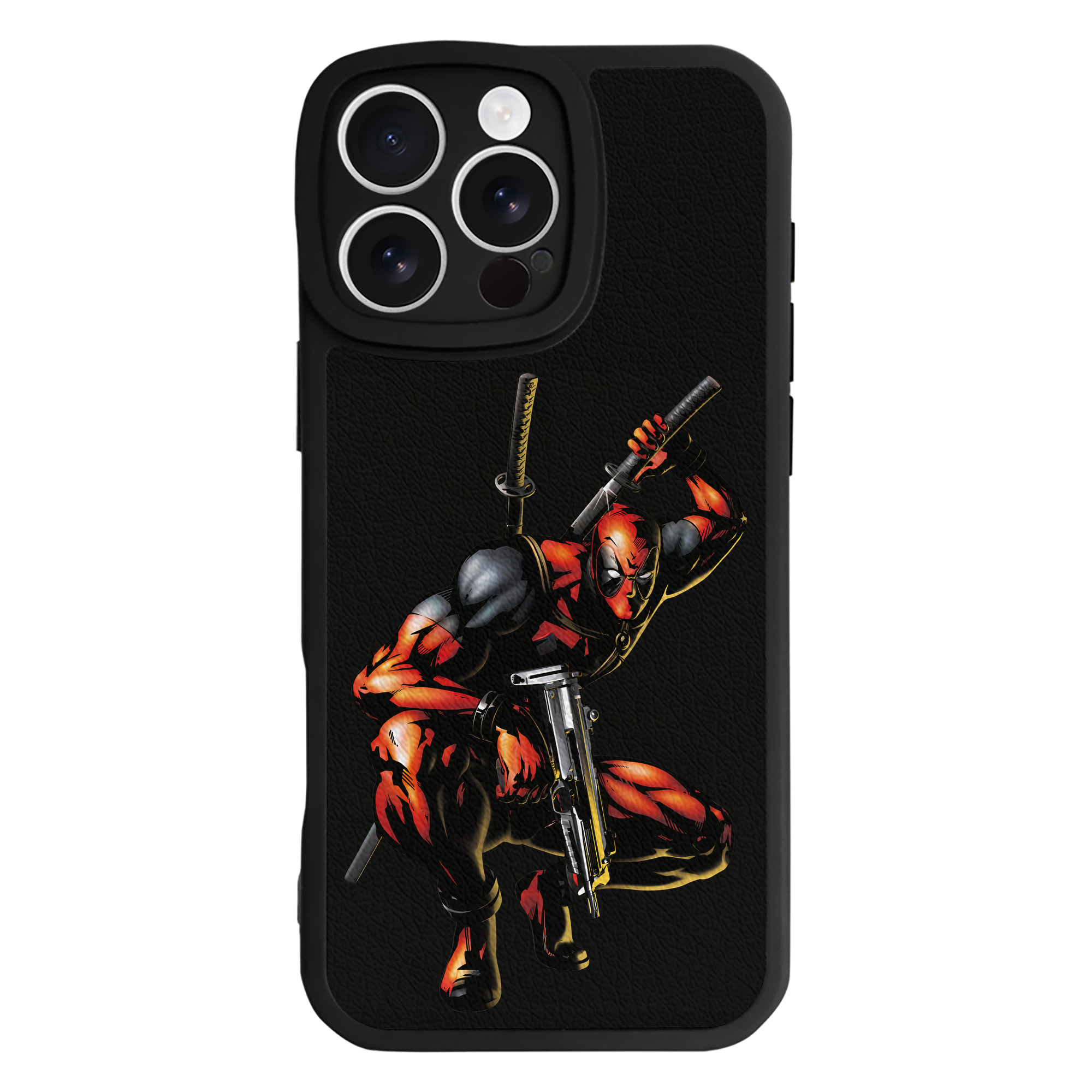 （画像用） Deadpool デッドプール 【iPhone 16シリーズ対応】シリコンスマホケース（レザー調） 材質：シリコン